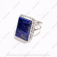 thumbnail image 3 of Lapis Lazuli Ring Lapis Gemstone Ring Blue Lapis Ring Statement Ring 925 Sterling Silver Ring for Women, 3 of 4