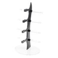 thumbnail image 1 of Sailboat Shape Glasses Display Stand Sunglasses Holder Eyeglass Organizer Storage Rack for Home Shop (Black, 4 Layers), 1 of 5