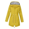 thumbnail image 2 of Sudadera con capucha a prueba Chaqueta de mujer Cortavientos impermeable Outwear al Senderismo ejercicio amarillo m, 2 of 7
