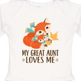 thumbnail image 4 of Inktastic My Great Aunt Loves Me Fox Boys or Girls Long Sleeve Baby Bodysuit, 4 of 5