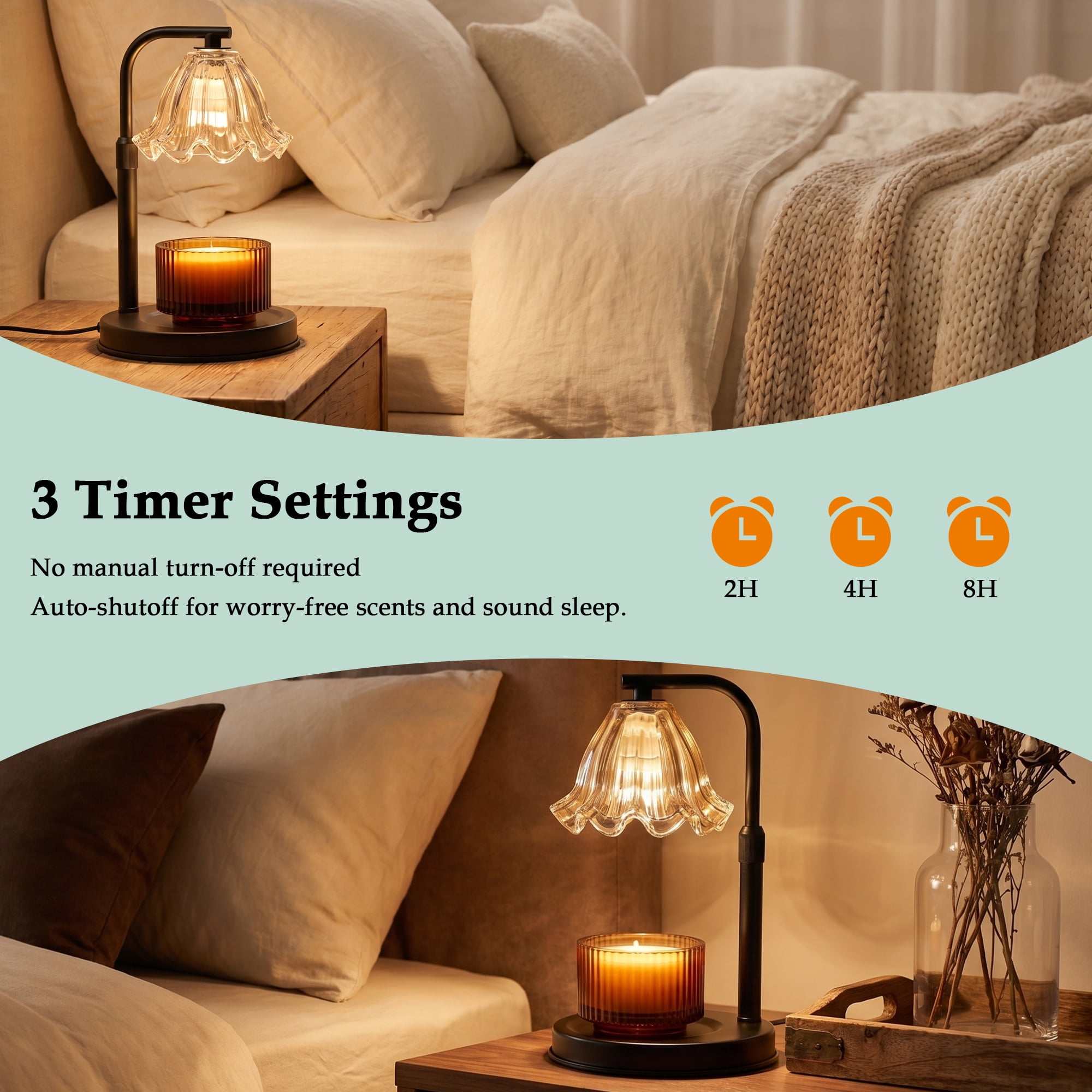 Flower Candle Warmer Lamp with Timer Dimmer, Height Adjustable Candle Lamp, Birthday Gifts for Women, House Warming Gifts New Home Decor, Daffodil Wax Melts Warmer Flower Candle Warmer Lamp with Timer Dimmer, Height Adjustable Candle Lamp, Birthday Gifts for Women, House Warming Gifts New Home Decor, Daffodil Wax Melts Warmer - Image 8