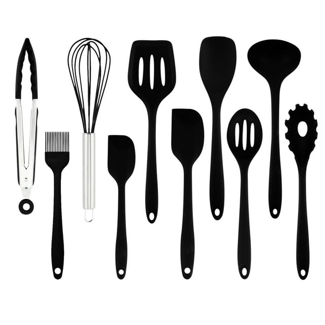 10PCS Silicone Spatula Set With 600°F Heat Resistant, Kitchen Silicone Spatula Utensil Set Rubber Spatulas For Nonstick Cookware For Cooking Baking Mixing