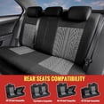 thumbnail image 3 of Universal Car Seat Covers Full Set, Breathable Cloth Automotive Seat Covers for Front Split & Rear Bench, Fit for Sedan SUV Van Truck Interior Accessories, 3 of 6