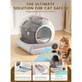 thumbnail image 5 of Self Cleaning Cat Litter Box, Upgraded 65L+9L Extra Large Automatic Litter Box for Multiple Cats, Features negative ion Sterilization and Deodorization, APP Control, Health Monitor, 5 of 6