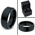thumbnail image 5 of Charming Jewelers Tungsten Wedding Band Ring 8mm for Men Women Comfort Fit Black Beveled Edge Polished Lifetime Guarantee, 5 of 5