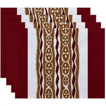 Simply Daisy 18" x 14" Ikat Ribbon Stripes Print Placemats, Set of 4
