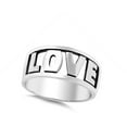 thumbnail image 4 of Antiqued Love Word Purity Girlfriend Ring .925 Sterling Silver Band Jewelry Female Male Size 7, 4 of 4
