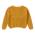 thumbnail image 5 of Gibobby Toddler Baby Girl Boy Knit Sweater Round Neck Long Sleeve Pullover Sweatshirt Fall Winter Clothes,Yellow,3-6 Months, 5 of 5