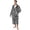 Plaid White, variant on Mens Fleece Robe Warm Long Bathrobe for Men Bath, Plaid White Black