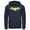 Navy Blue, variant on Men's Batman Winged Hero Symbol Pull Over Hoodie Black Small