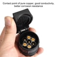 thumbnail image 3 of 12V 13Pin 7Pin Trailer Socket Adapter Plug Converter Copper Waterproof Black ABS Contact RV Taillight  Semi Trailer, 3 of 7