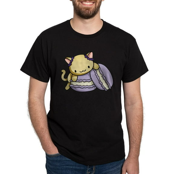 CafePress - Macaron Kitty T Shirt - Men's Classic Graphic Cotton T-Shirt