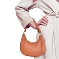 thumbnail image 2 of Gustave Crossbody Shoulder Bag for Women PU Leather Crescent Bag Trendy Tote Underarm Bag Satchel Handbag Purses with 2 Adjustable Straps - Brown, 2 of 10
