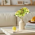 thumbnail image 4 of Faux Hydrangeas 1 Pc Fake Flowers Artificial Silk Hydrangea Flower With Stems Bouquets Arrangement for Home Table Centerpieces Wedding Birthday Party Decoration, 14.57 Inch, Green, 4 of 5