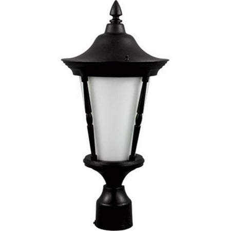

Dabmar Lighting GM112-B Powder Coated Cast Aluminum Post Top Light Fixture Black - 19.75 x 9.25 x 9.25 in.