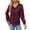 Wine Red, variant on Satin Blouses for Women V Neck Roll Up Long Sleeve Silky Shirts Slim Fit Casual Loose Office Work Tops