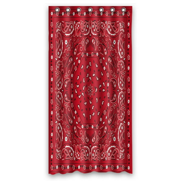 Eczjnt Red Bandana Print Shower Curtain And Hooks For Home Decor 36x72 Inch Com Eczjnt Red Bandana Print Shower Curtain, Red Bandana Print Shower Curtain