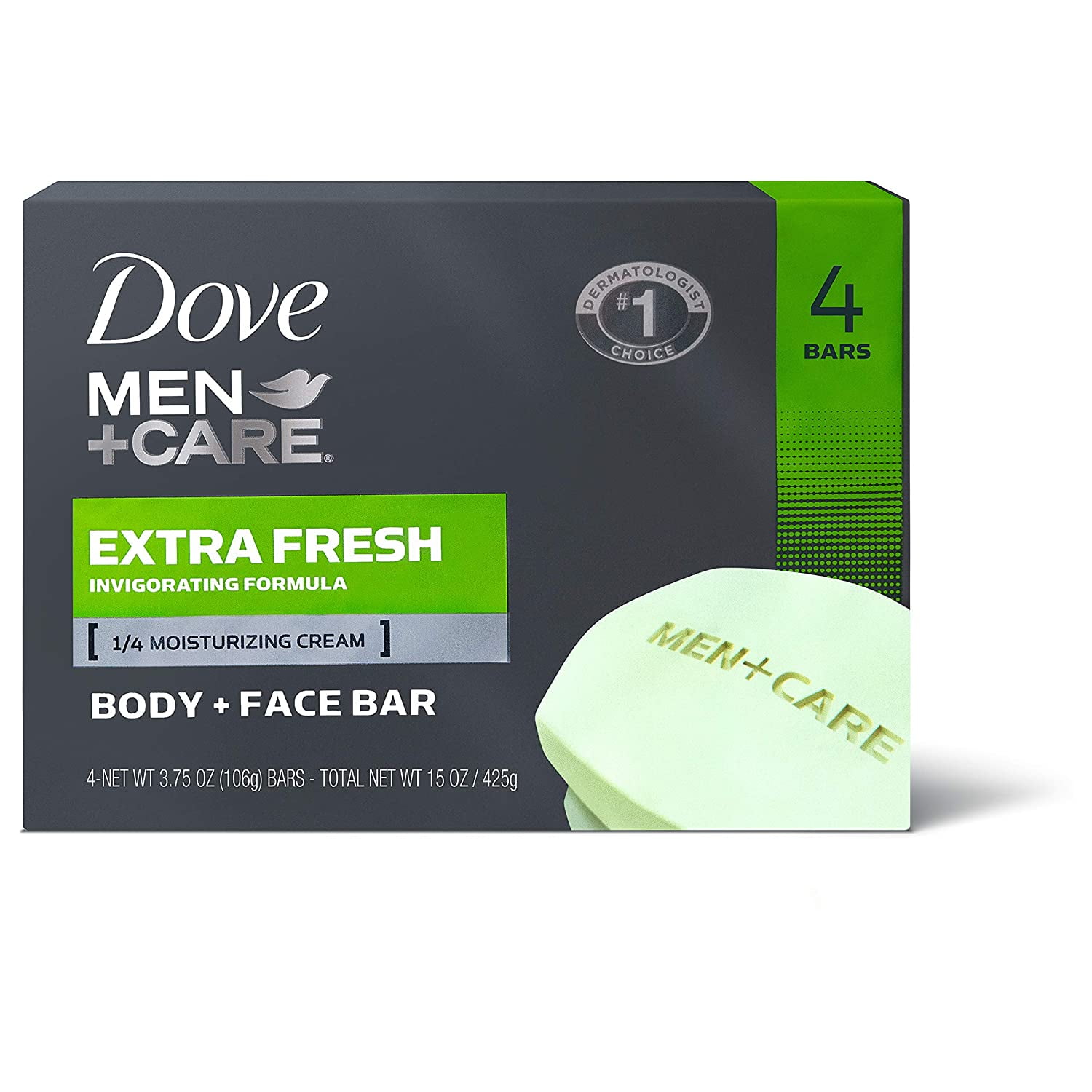 Dove Men+Care 3 In 1 Bar For Body, Face, And Shaving To Clean And Hydrate Skin Extra Fresh Body And Facial Cleanser More Moisturizing Than Bar Soap 3.75 Oz 4 Bars Packaging May Vary