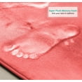 thumbnail image 4 of 2 Piece Premium Memory Foam Bathroom Mat Set of 2 20x32 inch Bath Rugs, Coral Pink, 4 of 6