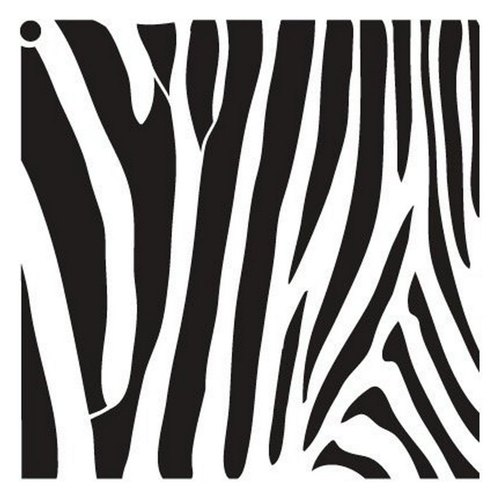 Zebra Stripes Stencil by StudioR12 Fun Wild Animal Pattern Art Large 18 x 18inch Reusable