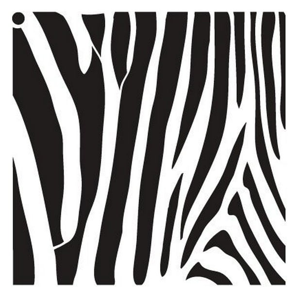 Zebra Stripes Stencil by StudioR12 Fun Wild Animal Pattern Art Small