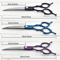 thumbnail image 2 of Professional Pet Scissors, Blue Down Curved Dog Grooming Scissors, Stainless Steel Grooming Shears, 2 of 6