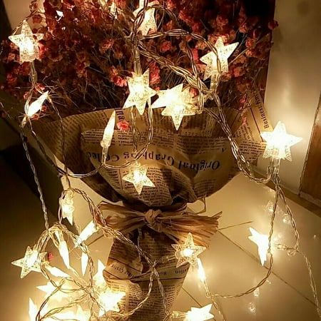 BeautyTale-20 LED Five-Pointed Star String Christmas LED String BeautyTale-20 LED Five-Pointed Star String Christmas LED String Lights Lamp Corded- - BeautyTale-20 LED Five-Pointed Star String Christmas LED String