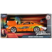 Brian's Toyota Supra Orange with Graphics "Fast & Furious" Movie 1/24 Diecast Model Car by Jada