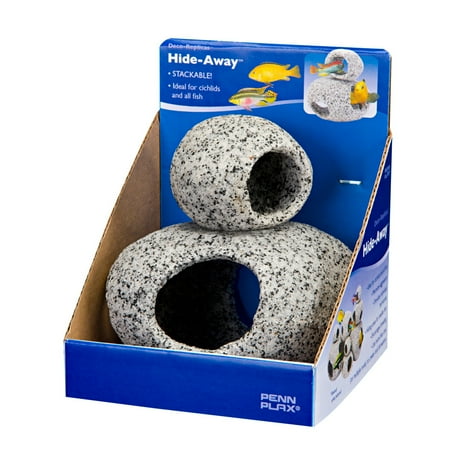 UPC: 0030172078576 | Penn-Plax Deco-Replicas Granite Aquarium Ornament & Hideaway 2 Piece Set – Small & Medium