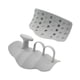 thumbnail image 2 of 2 agarres para levantamiento de pesas, agarres flexibles antideslizantes para entrenamiento, barra de pesas sin dedos gris, 2 of 9