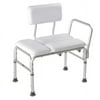 Carex Deluxe Plastic Padded Transfer Bench, Reversible Back, For Seniors, 300 lb Weight Capacity