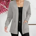 thumbnail image 3 of Lixiuxyad Womens Cardigans Women's Cardigan Soft Lightweight Knit Sweater Open Front Long Sleeve Comfortable Casual Loose Fit Cozy Wrap Cover Up For Daily Wear,Gray, 3 of 6
