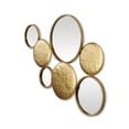 thumbnail image 2 of Contemporary Home Living 34.5" Precious Gold Round Decorative Benuve Multi-Level Wall Mirror, 2 of 5