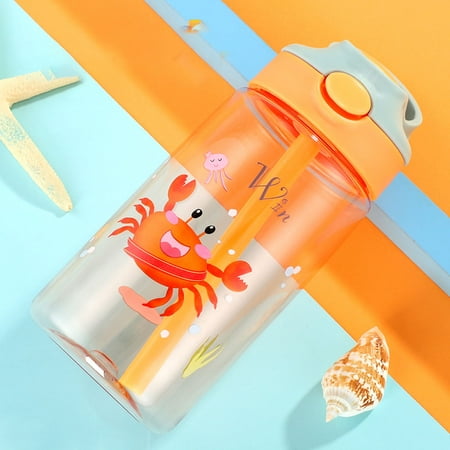 

Kids Water Bottle Children Water Cup Children Water Bottle Kids Cartoon Eco Friendly Silicone Suction Nozzle Sippy Water Cup Yellow Crab