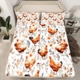 thumbnail image 2 of Homewish Cartoon Chicken 4pcs Bed Sheets for Kids Children,Chic Flowers King Sheets,Farmhouse Animal Super Cozy Sheet Set,Lightweight Room Decor, 2 of 7