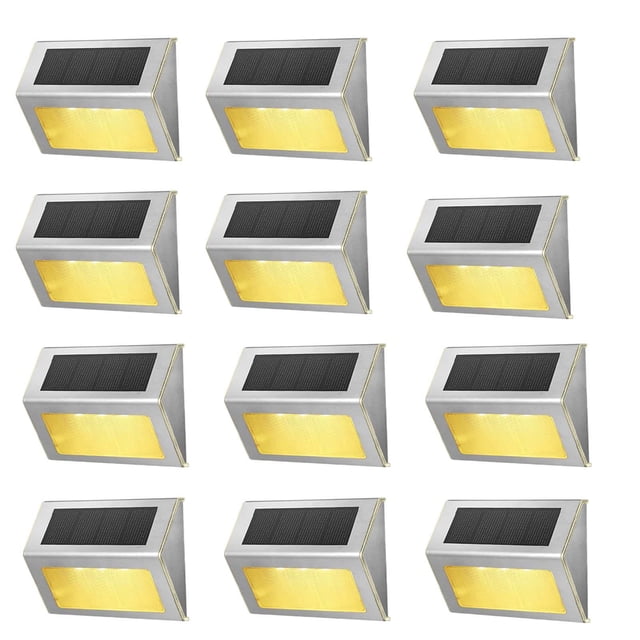 DOLITY IP65 Waterproof Solar Lights Landscape Wall Lamps 12PCS