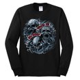thumbnail image 2 of Wild Bobby, God Is My Judge Smokey Gray Skull Dark Pop Culture Mens Long Sleeve Shirt, Black, Small, 2 of 3