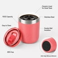 thumbnail image 3 of Ozark Trail 10oz Ceramic Lined Stainless Steel Lowball Tumbler with Magnetic Tritan Transparent Slider Lid, Coral, 3 of 17