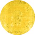 thumbnail image 1 of Ahgly Company Indoor Round Persian Yellow Traditional Area Rugs, 5' Round, 1 of 4