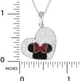 thumbnail image 5 of Disney Minnie Mouse Women's Stainless Steel Crystal Heart Necklace, 5 of 5