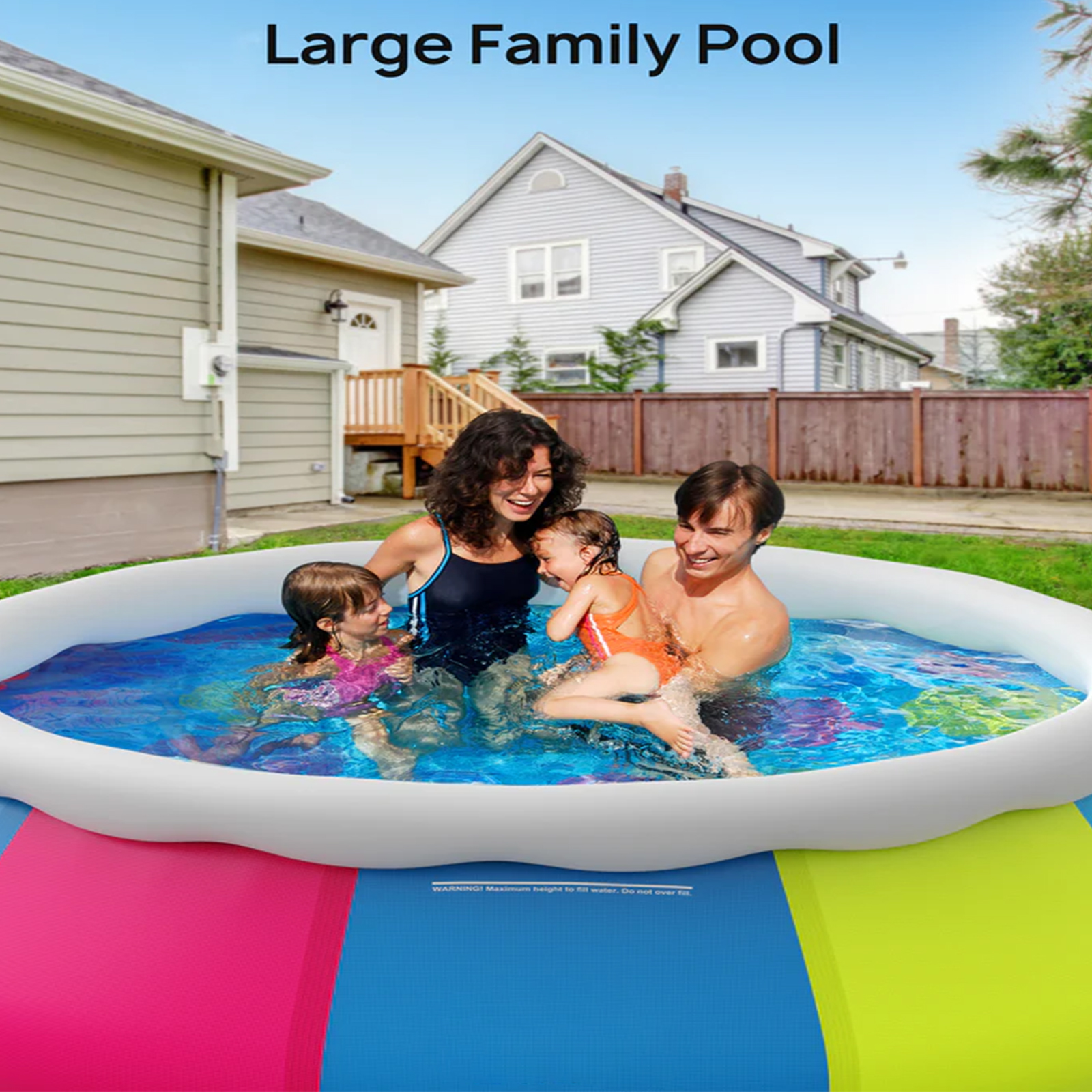 Family 10ft x 30in Above Ground Inflatable Round Swimming Pool - image 7 of 7