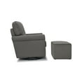 DaVinci Maya Swivel Glider and Ottoman in Dark Grey