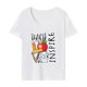 thumbnail image 1 of Camiseta de verano con cuello redondo para mujer, para viajes, vacaciones, trabajo, regalo del día de San Valentín, 1 of 7
