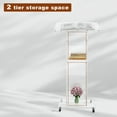 thumbnail image 5 of Ageszoe Modern Podium with Wheels Acrylic Clear Floor Lectern with Storage Shelf, 47"H for Church Wedding, 5 of 5