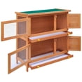 thumbnail image 2 of vidaXL Outdoor Rabbit Hutch Small Animal House Pet Cage 4 Doors Wood, 2 of 4