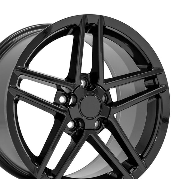 OE Wheels CV07A 17 Inch Rim Fits Corvette C6 Z06 Style 5x120.65 17x9.5 Gloss Black - Hollander 5342 (1)