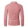 thumbnail image 6 of Mens Polos Valentine Heart Print Long Sleeve Shirt Casual Clothes, 6 of 7
