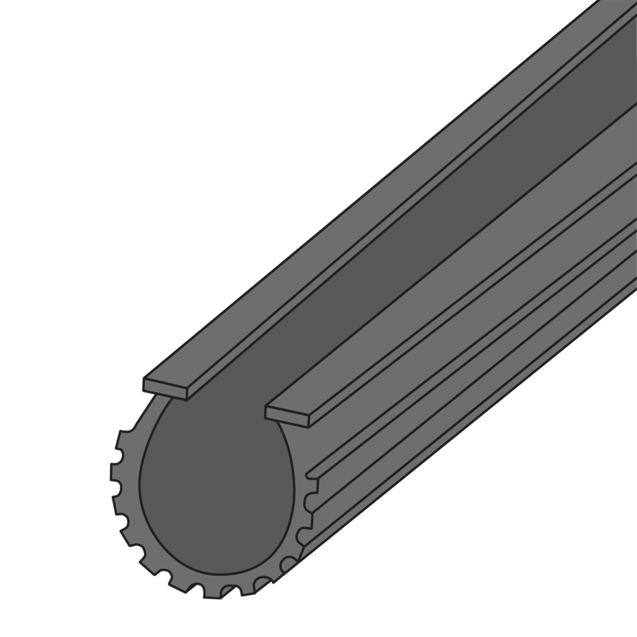 M-D Building Products 09060 18 ft. Black Extra-strength Vinyl PLATINUM™/FLEX ALLOY® Replacement Garage Door Bottom Seal