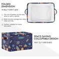 thumbnail image 3 of GZHJMY Space Planet Rectangular Storage Bin, Collapsible Toy Storage Bins, Waterproof Canvas Rectangular Storage Bin with Leather Handles for Home Closets Offices,Bedrooms,Kids Toy, Gift Baskets, 3 of 7