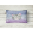 thumbnail image 2 of Cat Face Watercolor Canvas Fabric Decorative Pillow, 2 of 3